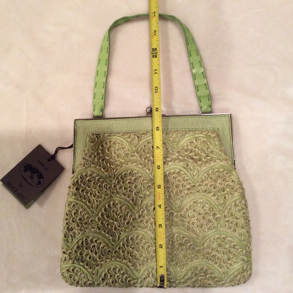 David & Scotti Italian Macrame Leather Handbag - Picture 8 of 8